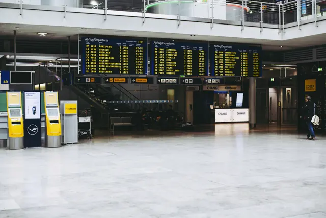 Airport departures hall